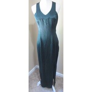 Vtg. Jessica McClintock For Dillards Maxi Slip Dress Women 13/14 Emerald Green